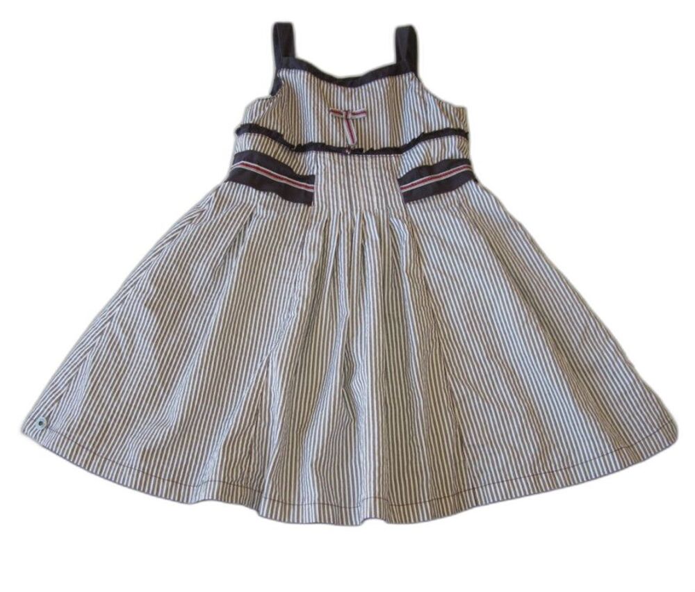 JOTTUM Euro Boutique girls dress 6/7/8 SJAANTJE 122-128 stripe jumper plum brown